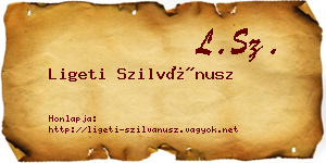 Ligeti Szilvánusz névjegykártya